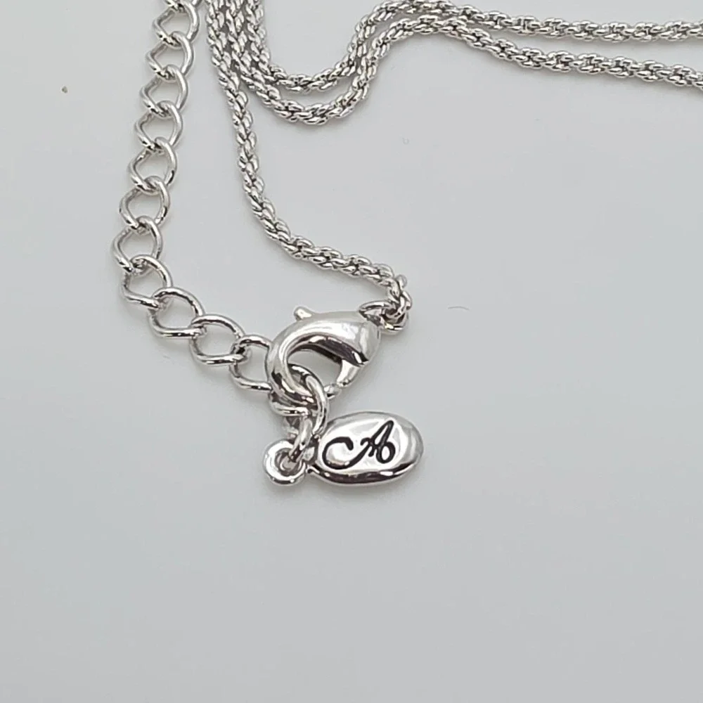 New! ANNALEECE By DEVRIES Carnelian‎ Necklace SWAROVSKI Rhodium Plate 20